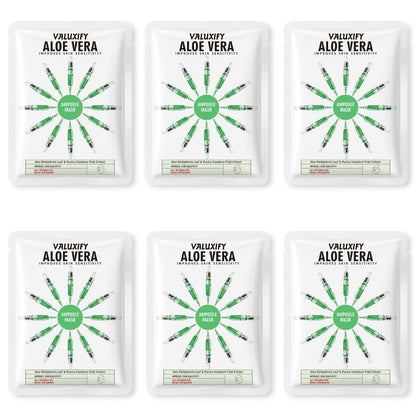 6 Moisturising Hydrating Face Mask Sheet Facial Mask Multi Pack Aloevera Collage
