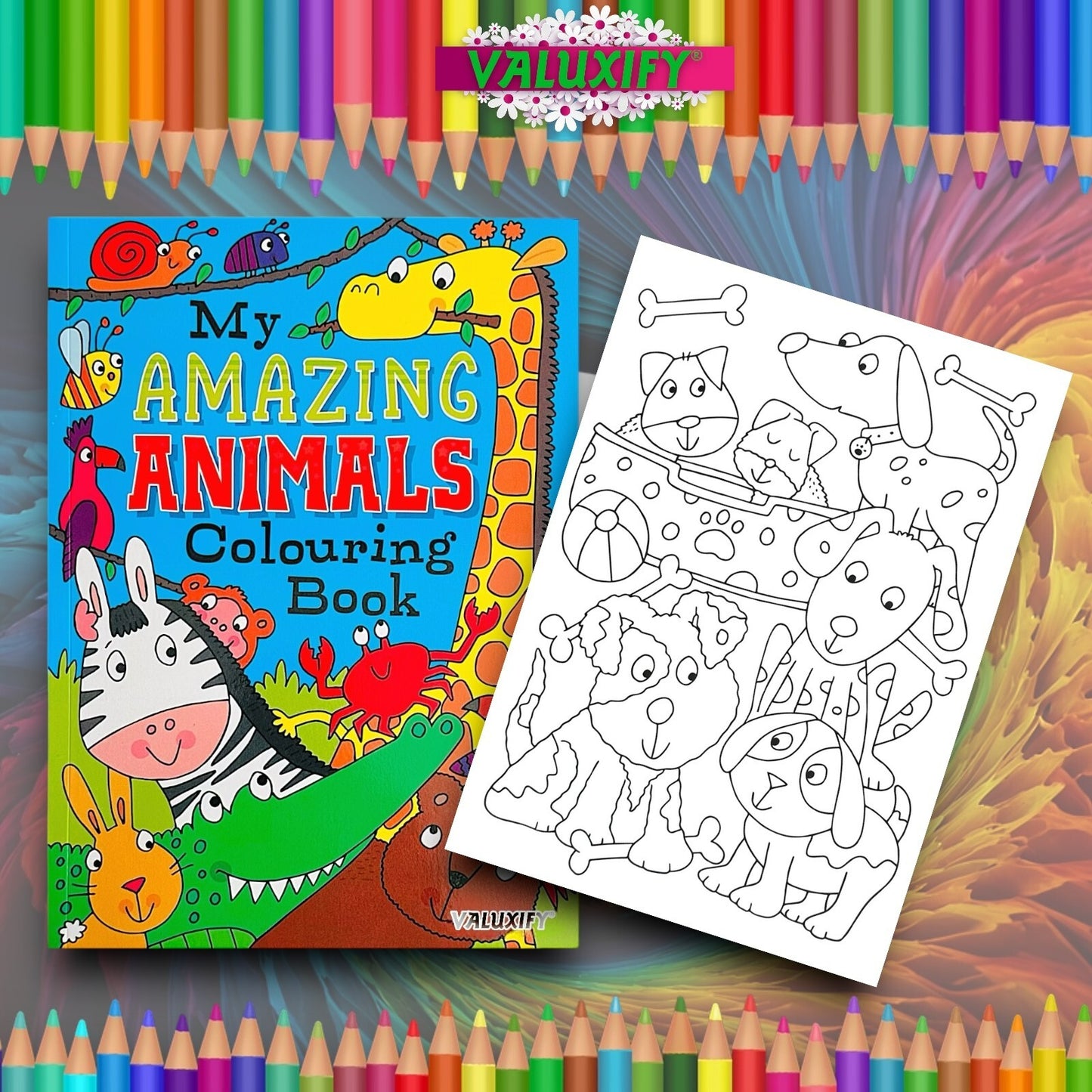 2 | Children's Kids Colouring Books | My Perfect Pets | Animals | White Paper