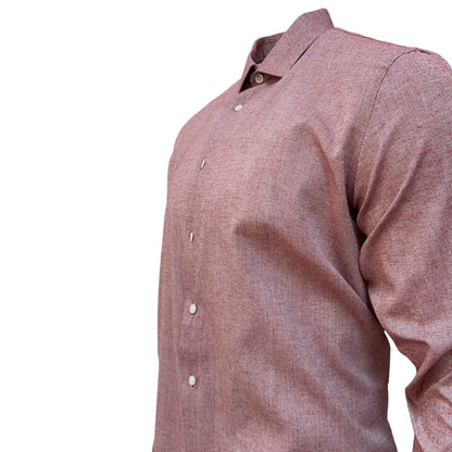 Mens Shirt Long Sleeve Solid Modern Slim Fit Smart  Casual Formal Work Shirts