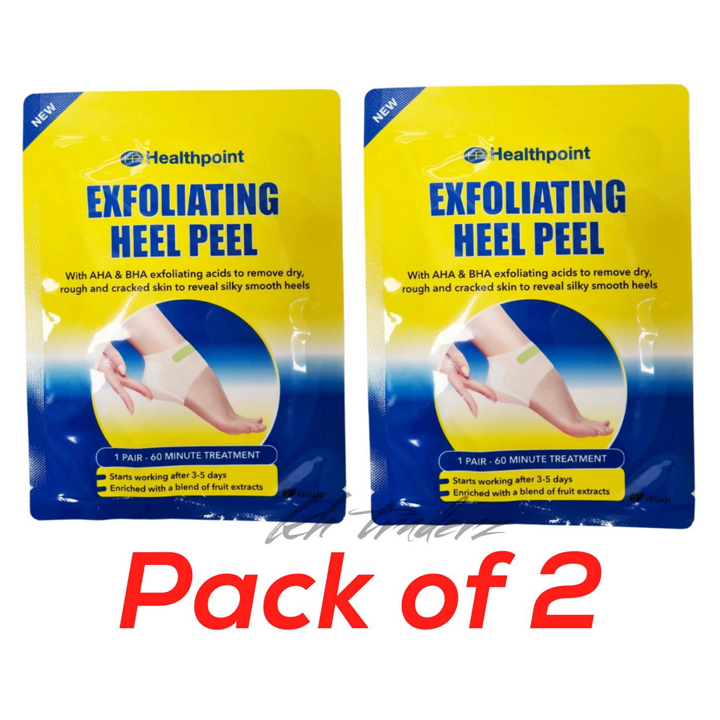 2x Exfoliating Foot Peel Heel Peel Treatment Remove Dry Cracked Skin Healthpoint