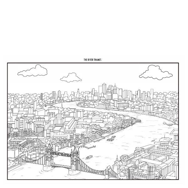 Famous Places London Colouring Book