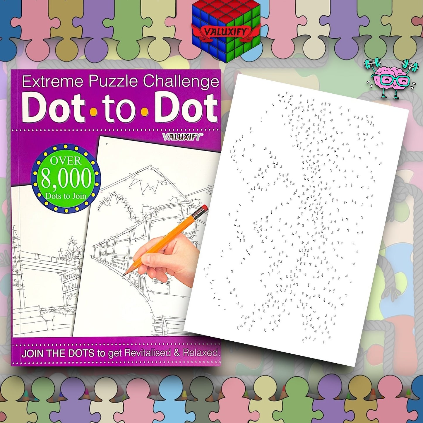 EXTREME DOT TO DOT PUZZLES BOOKS for adults CHALLENGING PUZZLES books Dot to Dot