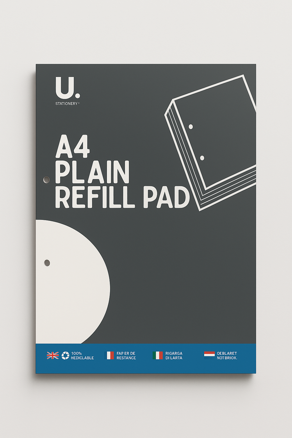 A4 Plain Notebook Refill Pad 100 Pages School Office Sketch Pad Pack 1 2 3 6