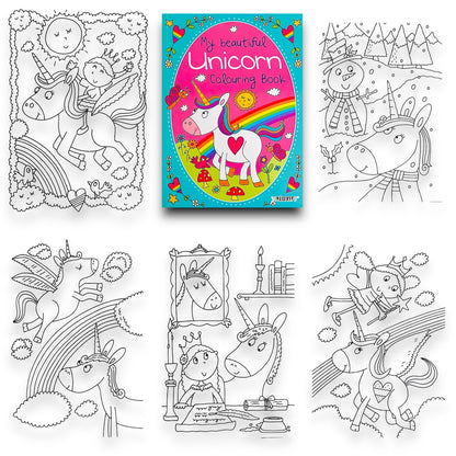 2 | Unicorn Mermaid | Colouring Books | for Girls Kids Children Activity
