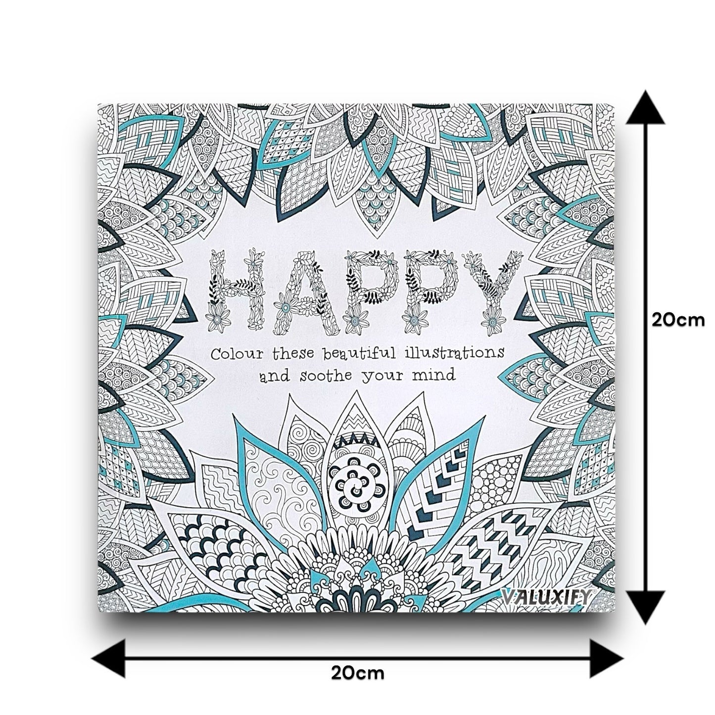 Adult Anti Stress Colouring Book Happy Love Mindfulness Tranquil Relaxing Colour