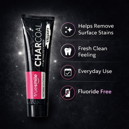 Truesmile Charcoal Toothpaste Fluoride Free  Activated Carbon Free Toothbrush