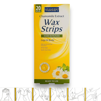 Wax Strips Waxing Leg and Body Bikini Chamomile  Wax Strips 1-100 wax Strips