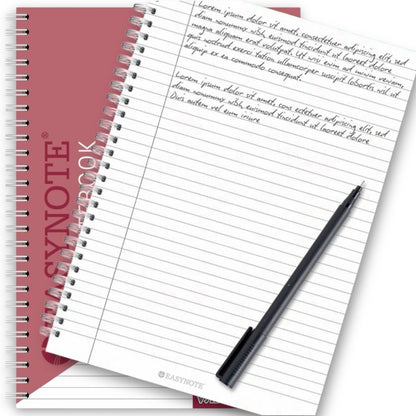 A4 Premium Spiral Notebook Note Pad Notes 180 Lined pages 80gsm Paper Easynote