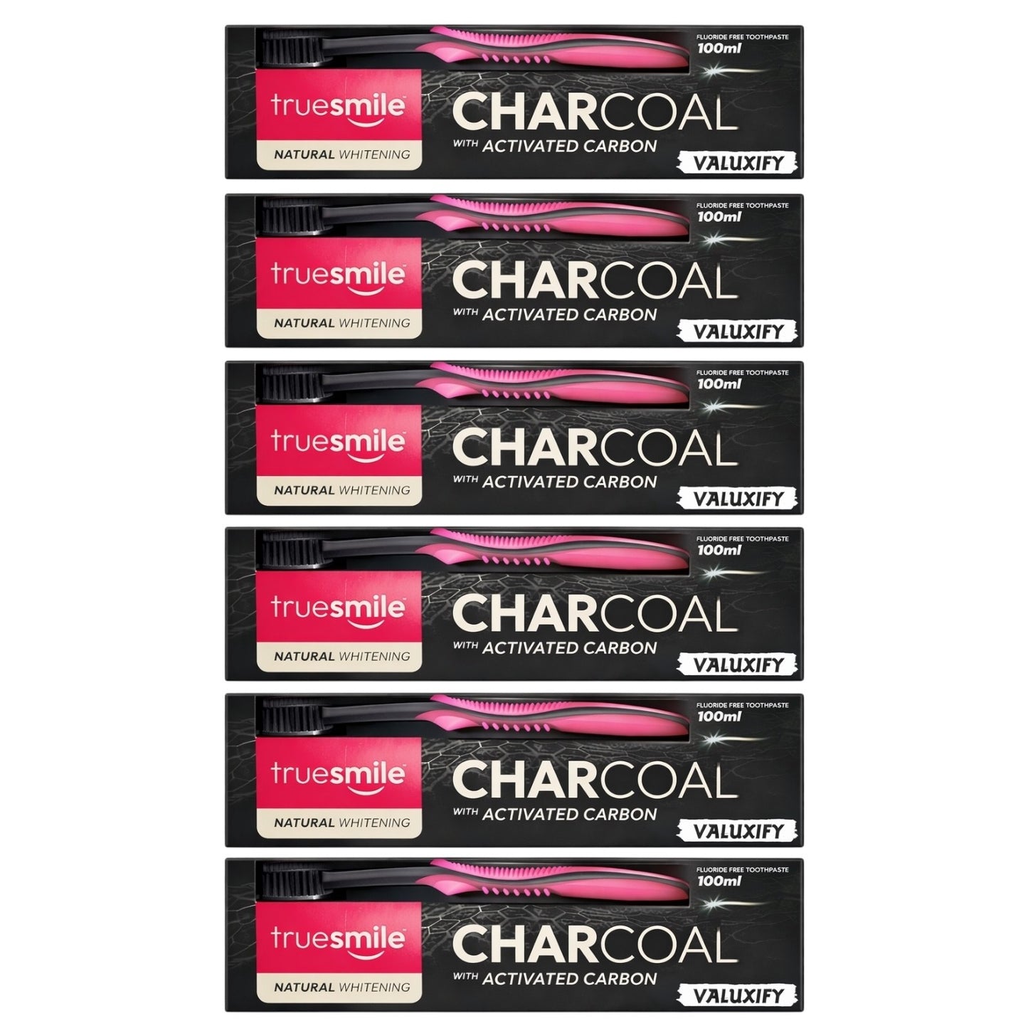 Truesmile Charcoal Toothpaste Fluoride Free  Activated Carbon Free Toothbrush