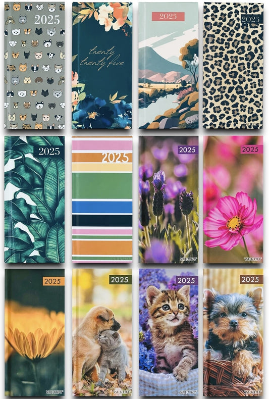 2025 Diary Slim Size Week to View 2025 Diaries Full Year Organiser Planner