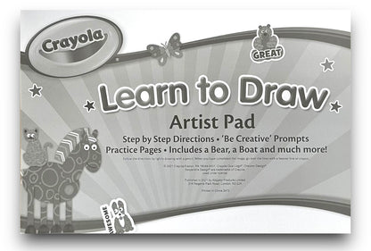 CRAYOLA Kids Activity Paint Artist PAD Learn to Draw COLOURING Sticker Drawing