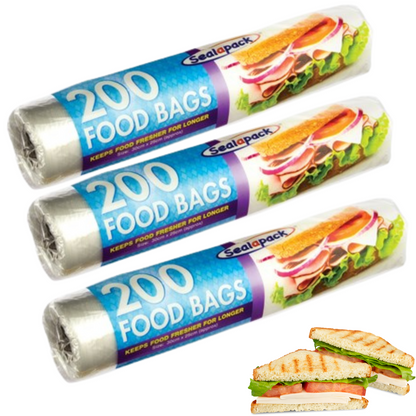 600 Clear Food Bags Roll