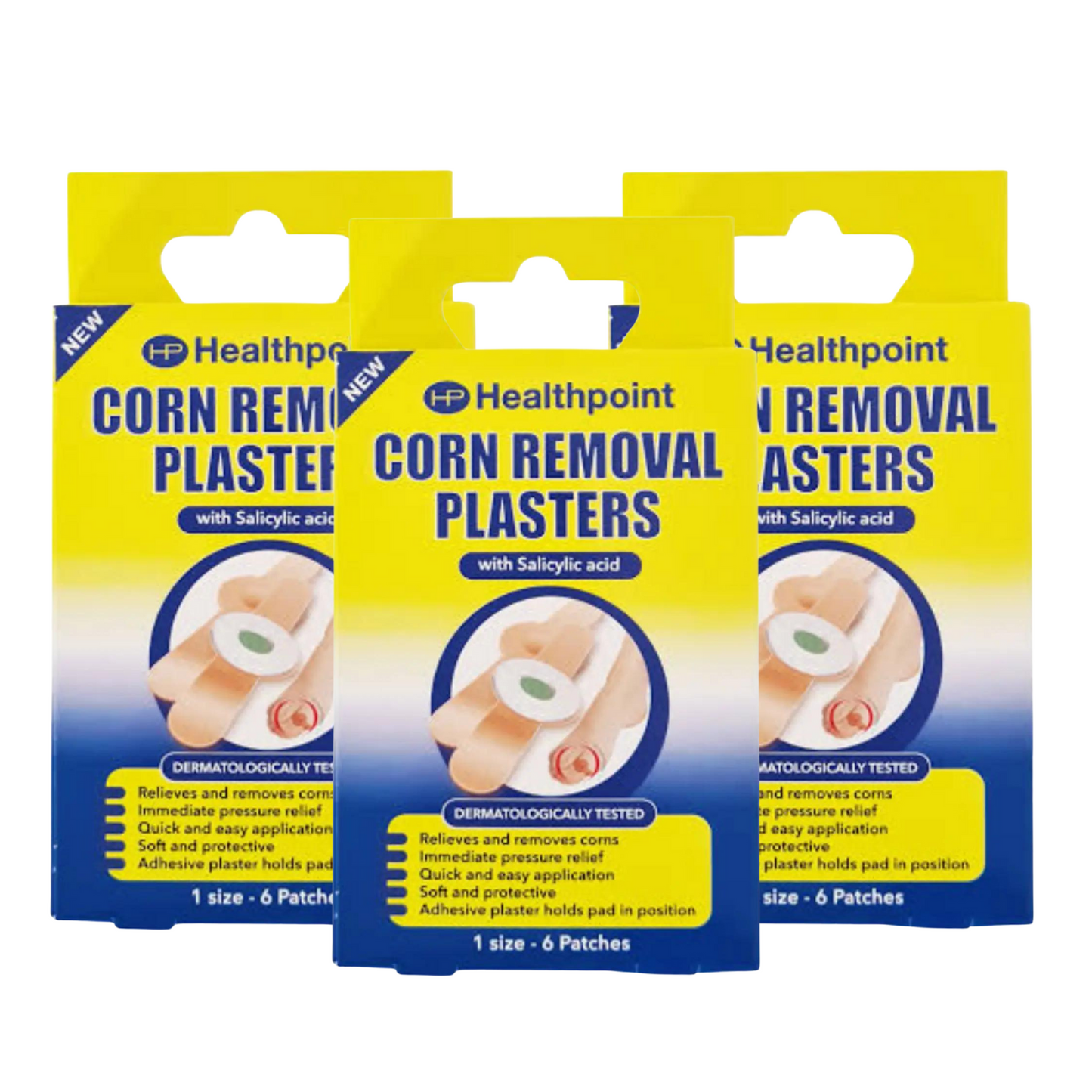 Corn Removal Plasters 6 IN A PACK Protective Foot Plaster with salicylic acid x3