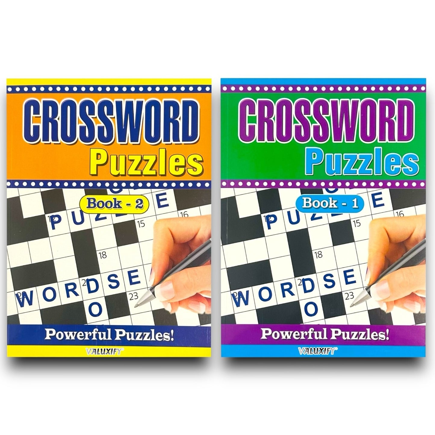 2 | Crossword Puzzles A4 Large Print Puzzle Book Trivia Fun Adult Children Brain