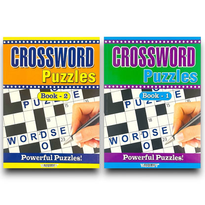2 | Crossword Puzzles A4 Large Print Puzzle Book Trivia Fun Adult Children Brain