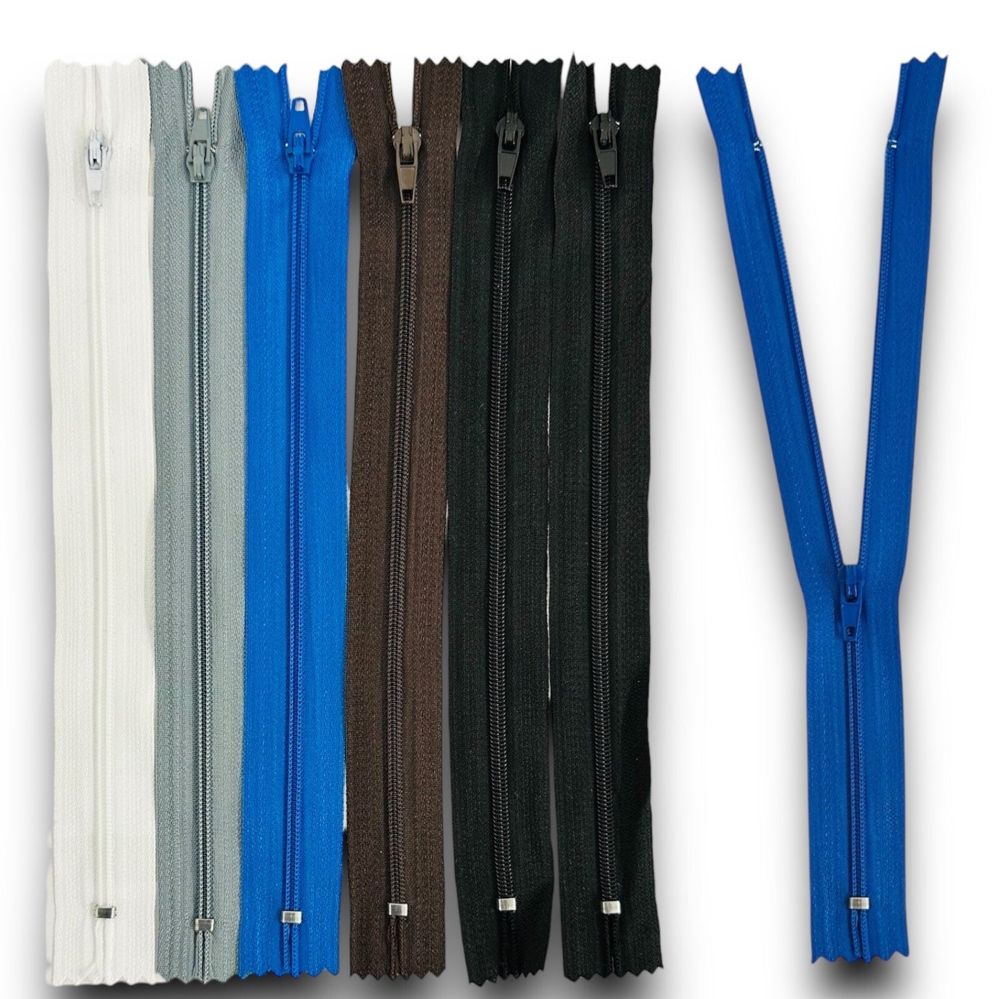 16 | Nylon Zips Lines  Sewing Zipper Assorted Colours Close End 18 CM Long