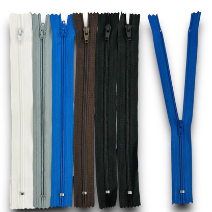 16 | Nylon Zips Lines  Sewing Zipper Assorted Colours Close End 18 CM Long