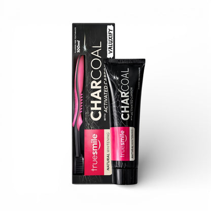 Truesmile Charcoal Toothpaste Fluoride Free  Activated Carbon Free Toothbrush