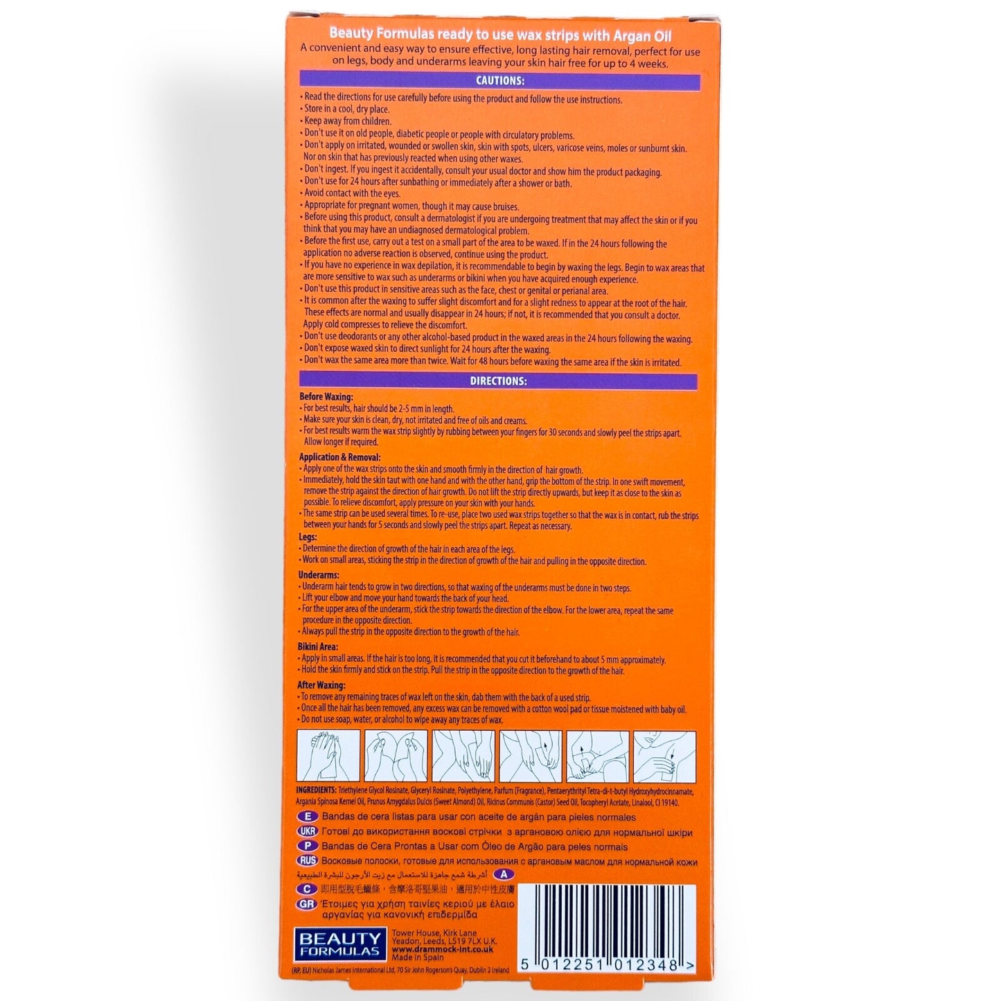 Wax Strips Leg Body Bikini Face Wax Strips Double sided Hair removal Strips