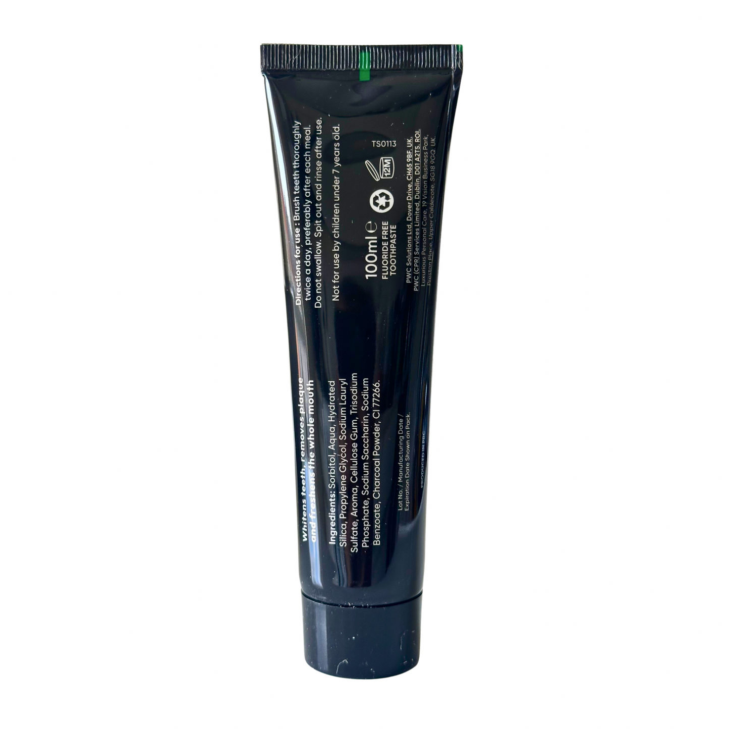 Charcoal Activated Carbon Toothpaste  Cleansing Whitening Free Toothbrush-6 Pack