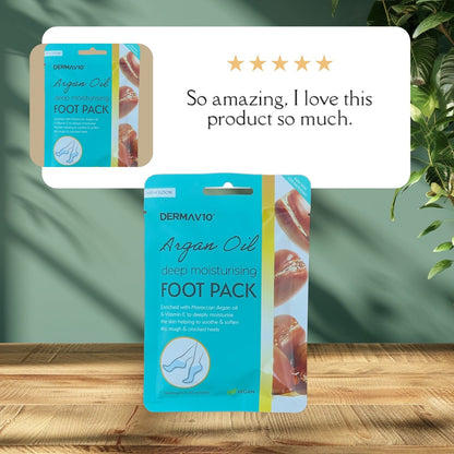 2x Derma V10 Argan Foot Socks Mask Baby