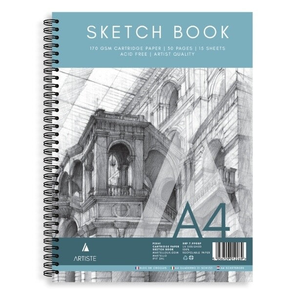 A4 Artist Sketch Book Artist Drawing Doodling Sketching Book Art Craft Spiral