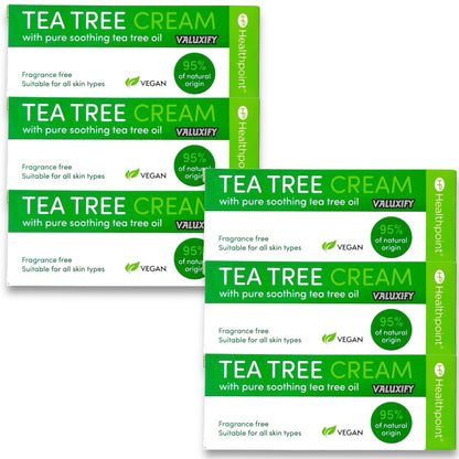 Tea Tree Cream  Natural Antiseptic Cream Gentle and Soothing 50ml Pack of 6