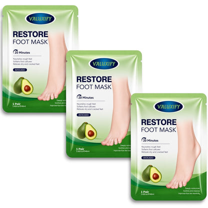 Avocado Foot Mask Moisturising Repair Hydrating Foot Peel Dry Cracked Heels Soft