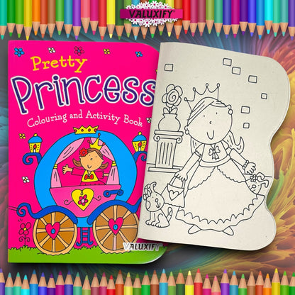 2| Kids Colouring Books | Dinosaur & Princess | Activity for Boy Girl Art Travel