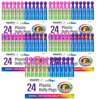 Strong Dolly Pegs Durable Plastic Laundry Clothes Line Coloured Washing Pegs uk