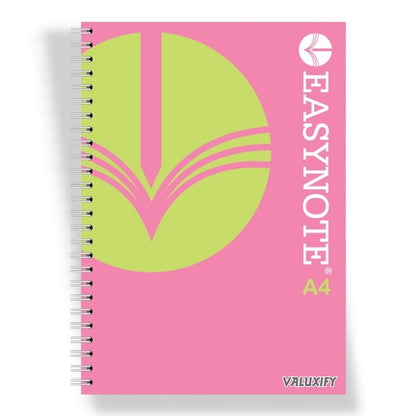 A4 Premium Spiral Notebook Note Pad Notes 180 Lined pages 80gsm Paper Easynote