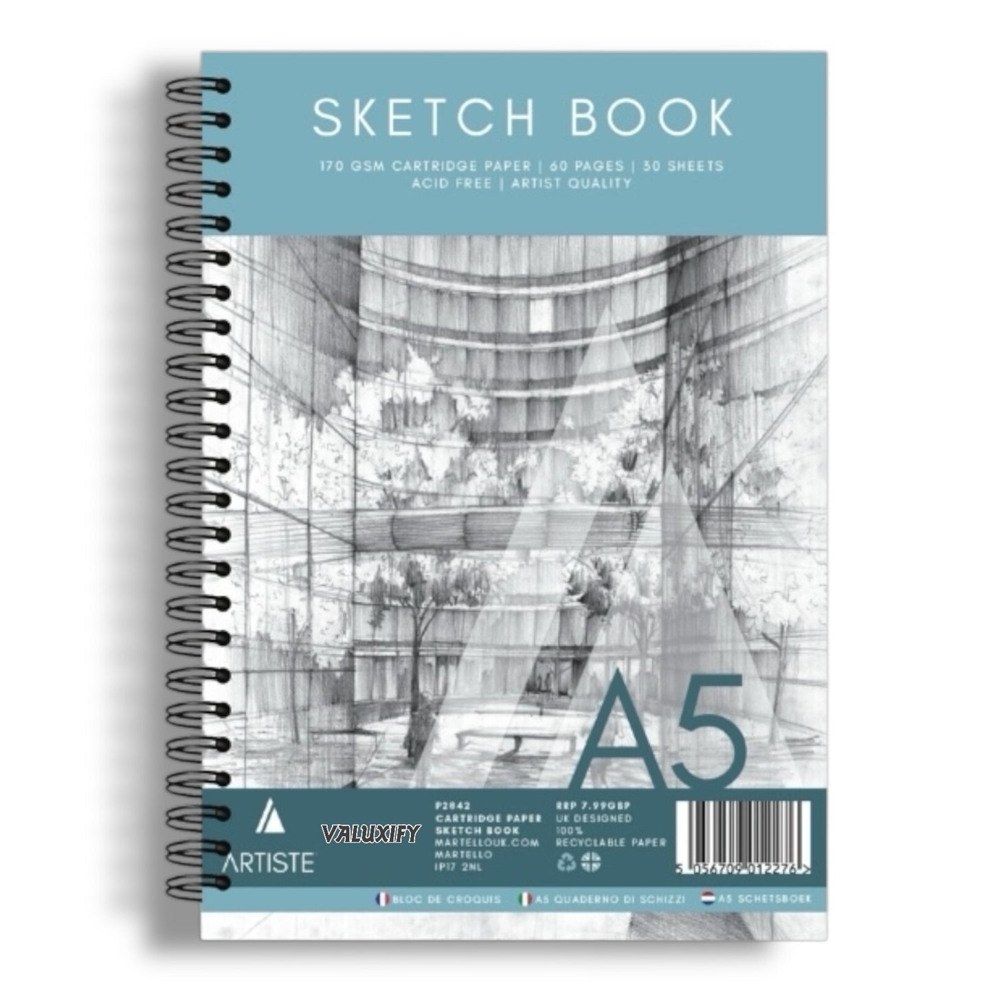 A5 Artist Sketch Book Artist Drawing Doodling Sketching Book Art Craft Spiral