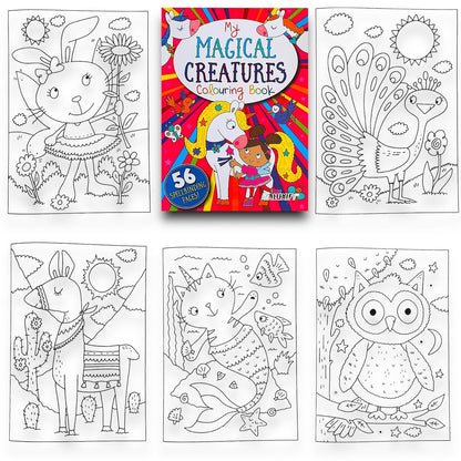 A4 | Children's Colouring Book | Magical Creatures  Girls Kids Unicorn Activity