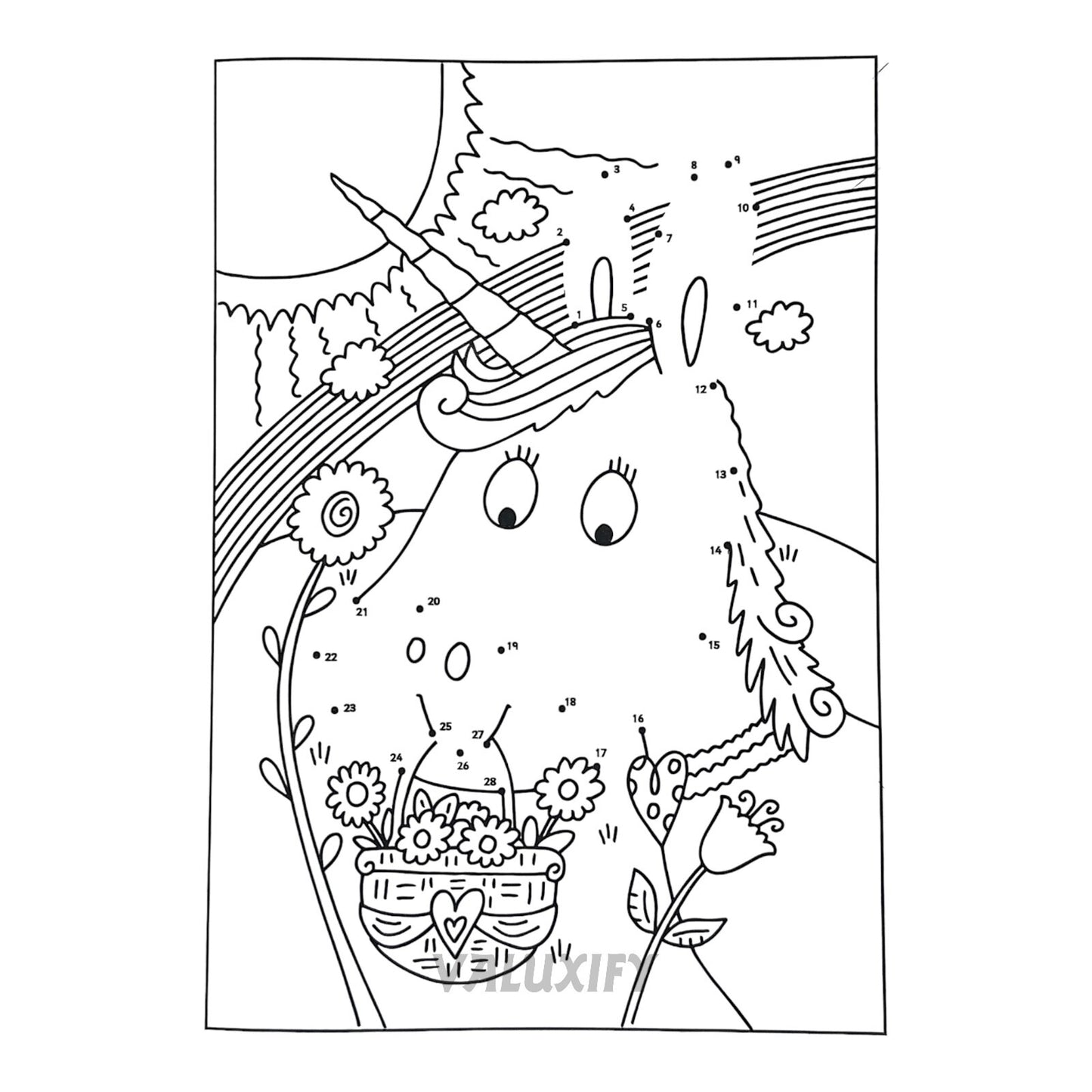 2 | Dot to Dot | Kids Colouring Books | Mermaid Unicorns | Puzzle Activity A4