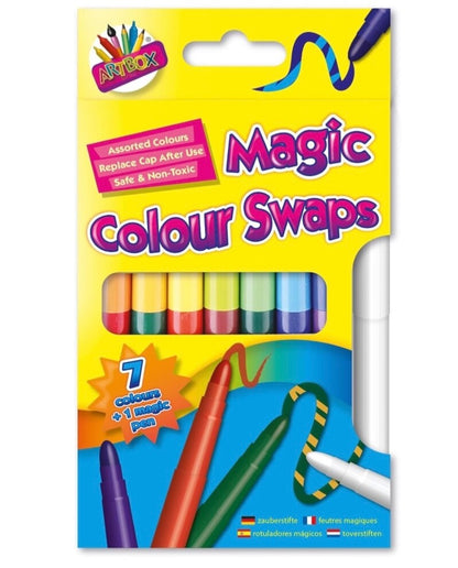 Magic Colour Swaps Fibre Pens Kids Fun Crafts Art Colour Changing
