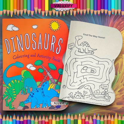 2| Kids Colouring Books | Dinosaur & Princess | Activity for Boy Girl Art Travel