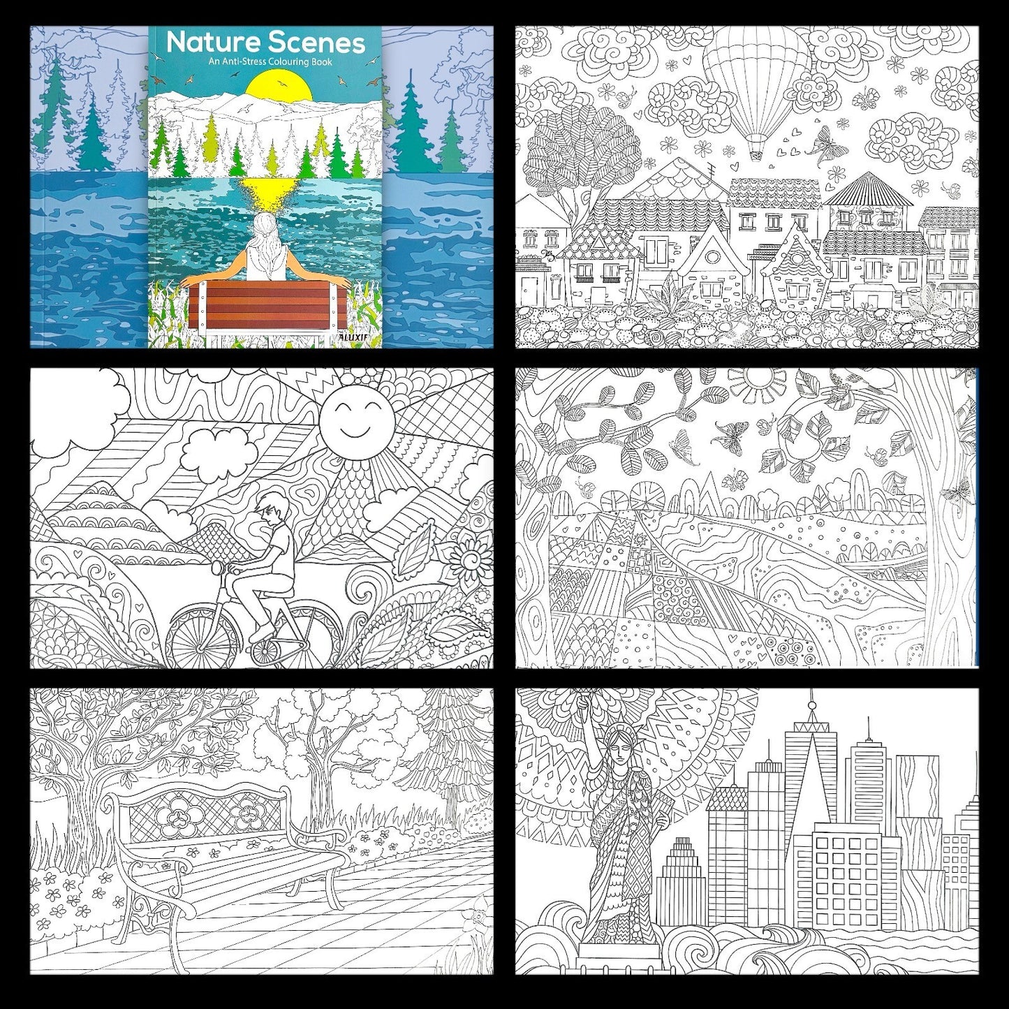 Adult & Teen Advanced Colouring Books – Stress Relief Art Therapy Patterns