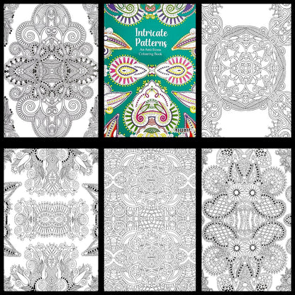 Adult Anti Stress Colouring Book Flowers Patterns Zen Doodle Mindfulness Floral