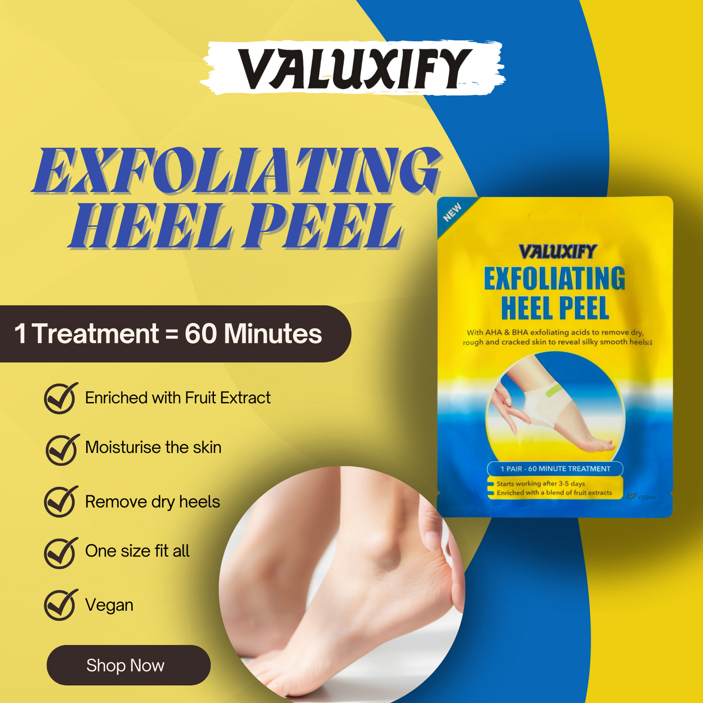 2x Exfoliating Foot Peel Heel Peel Treatment Remove Dry Cracked Skin Healthpoint