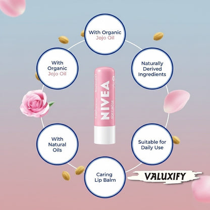 Nivea Lip Care Balms Soft Rose-4.8g - Providing Long-Lasting Hydration