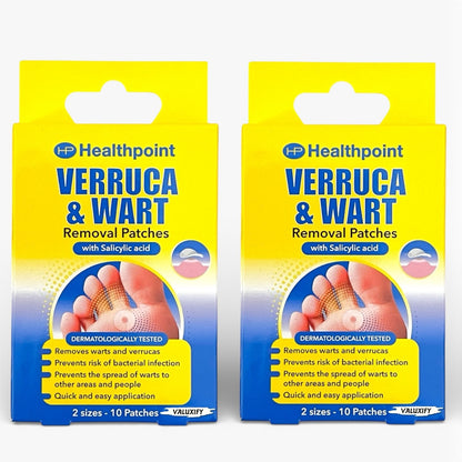 Healthpoint Verruca Infection & Wart Removal 10 x Patches with Salicylic Acid