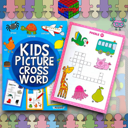2 | Puzzle Books | Children's Kids | Picture Crossword | Travel A4 Books