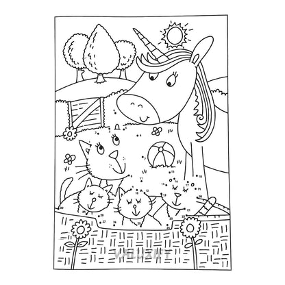 2 | Dot to Dot | Kids Colouring Books | Mermaid Unicorns | Puzzle Activity A4
