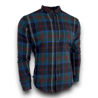 Mens Check Shirt Medium Long Sleeve Regular Fit Shirt Work Casual Formal  Shirt
