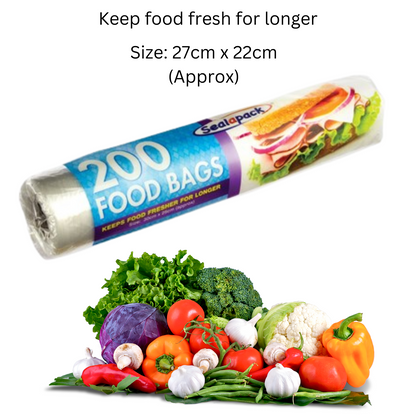 600 Clear Food Bags Roll