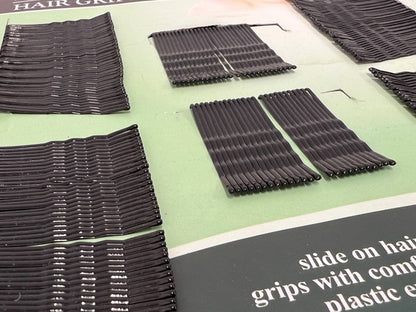 250pk Hair Grips Hairdressing Secure Black Bobby Pins Styling Clips Womens Hair