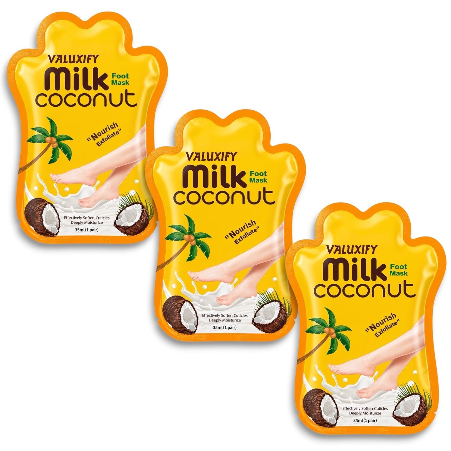 Milk Coconut Foot Mask Hydrating Foot Peel Moisturising Repair Dry Cracked Heels
