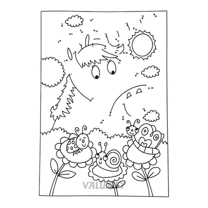 2 | Dot to Dot | Kids Colouring Books | Mermaid Unicorns | Puzzle Activity A4