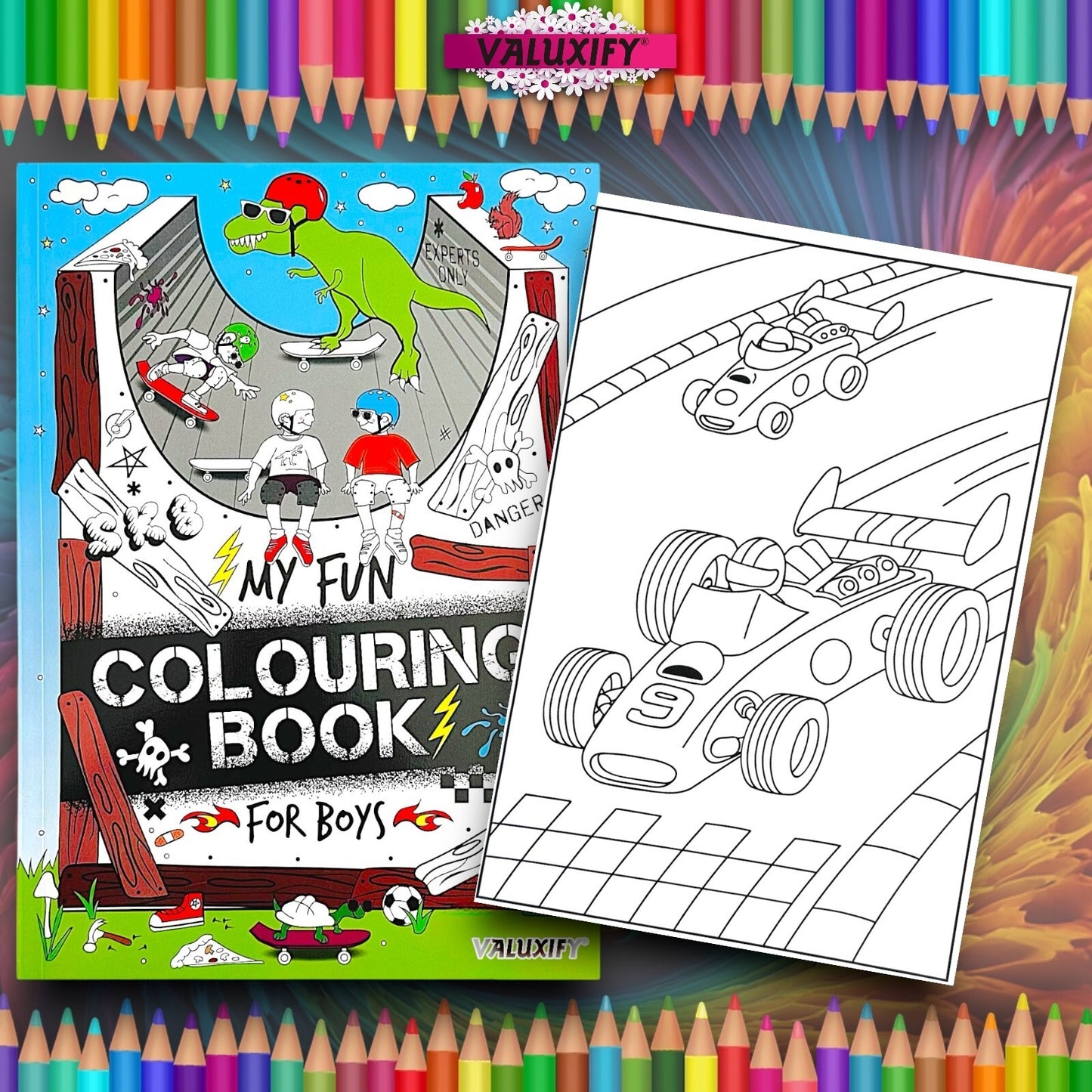 2 | KIDS CHILDREN | COLOURING BOOKS | A4 | COLOUR FUN ACTIVITY DRAWING
