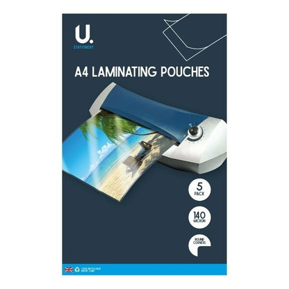 Laminating Pouches | 5 Pack | Glossy Finish Heated Pouch Quality Signs Poster A4